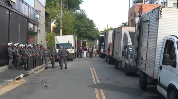PM faz reintegração de posse de terreno na Berrini, importante avenida do Brooklin, na Zona Sul de SP